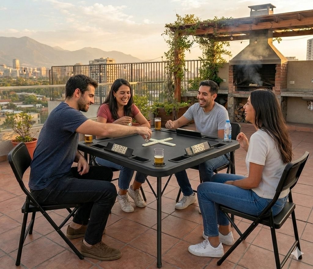 MESA DE DOMINO PLASTICO CALIDAD